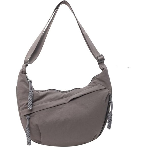Gray Nylon Crossbody Bag for Women & Men, Travel Tote, Stylish and Secure, Multi - Picture 1 of 9